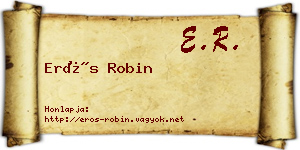 Erős Robin névjegykártya